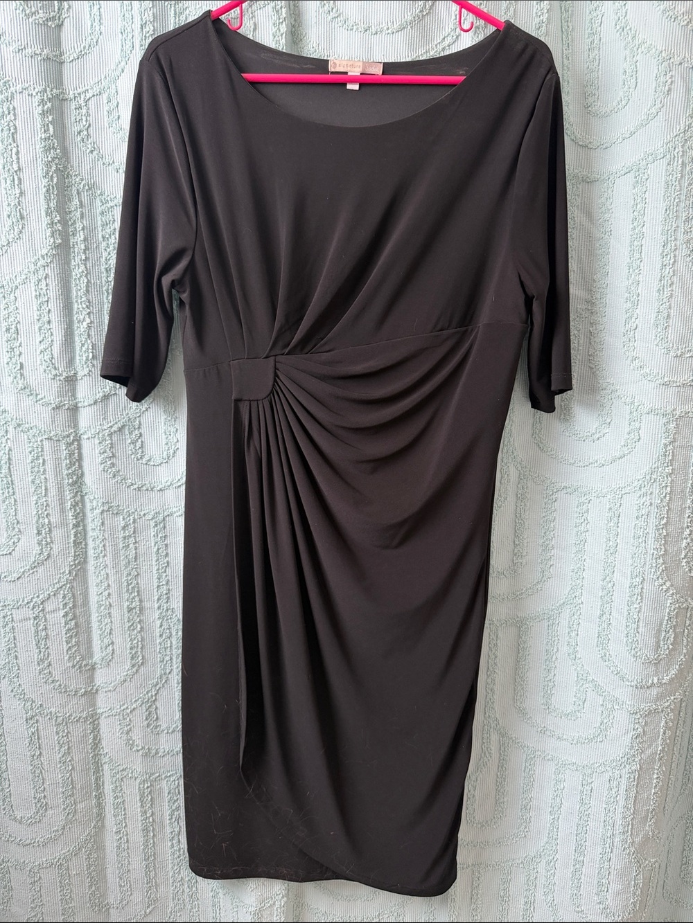 Classic Black Draped Women’s Dress